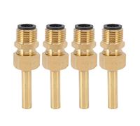 KIMISS 4 Boquillas Hexagonales Grandes para Fuente de Agua de Cobre Puro, Boquillas de Repuesto para Fuente de Paisaje Acuático con Rosca Macho de Chorro Directo para Estanques de Jardín y Parques