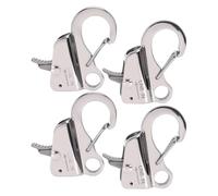 KIMISS 4 Clips de Liberación Rápida para Parachoques de Barcos, de Acero Inoxidable, Ajustable, Gancho Deslizante para Cuerdas de 3/8-5/8 Pulgadas, Líneas de Guardabarros Marinos, (con Olas)
