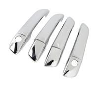 KIMISS 4 Juegos de Cubiertas para Manija de Puerta Exterior de Automóvil, Volante a la Izquierda, Reemplazo de Instalación de Adhesivo Cromado a Prueba de Impactos para Isuzu D-Max 2021 a 2024 de