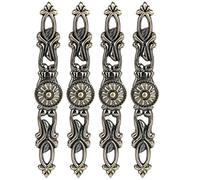 KIMISS 4 Juegos de Manijas Redondas de Bronce para Gabinetes, Elegantes Tiradores de Aleación de Zinc con un Orificio para Decoración de Muebles de Hogar y Oficina