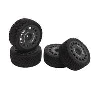 KIMISS 4 PCS RC Car NIEMAS DE COMPLEZA COMENTA HIGA Resistencia Fuerte Amortiguación 1/10 RC en Neumáticos DE Carretera para Neumáticos Vehicle (Black)