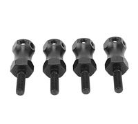 KIMISS 4 Piezas Aptas para Adaptador de Extensión de Cubo de Rueda Hexagonal LOSI Baja Rey, Acoplador RC de 15 Mm de Ancho para Rock Rey y Hammer - Construcción de Acero, Estabilidad Mejorada, Negro