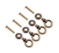 KIMISS 4 Piezas/Paquete Mini Caja de Joyería Simple y Pequeña Estuche Caja de Joyería Manija de Fijación Tiradores y Perillas de Cajón de Bronce Paquete de 4 Piezas Anillos de