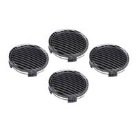 KIMISS 4 Tapas Centrales para Ruedas, 74 Mm de Diámetro Exterior, 69 Mm de Diámetro Interior, ABS, Impermeables, con Diseño de Fibra de Carbono, para Automóviles, con Anillo metálico.