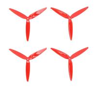KIMISS 4PCS Vane/Wing Pr Lers para Dron FPV RC de 7-8 Pulgadas, Juego de Pr Ler de Policarbonato 7040 para Mayor Estabilidad y Control en Drones de Carreras (Rojo)