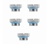 KIMISS 5 Tapones de Tapón de Agua Atornillados con Rosca G1/4 de Latón Cromado: Duradero, Confiable y Fácil de Instalar para de Refrigeración por Agua de PC