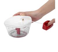 KIMISS 550 Ml Pule a Mano Molinillo de Ajo y Mini Picador de Alimentos - Machacador de Vegetales Manual con Cepillo de Raspado para una Fácil Limpieza - Accesorio de Cocina Ideal para Cortar,