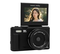 KIMISS 5K 75MP UHD Cámara Digital 18X Zoom AF WiFi Flash Webcam 3 Pulgadas 180 ° Flip Pantalla Vlogging (64GB)