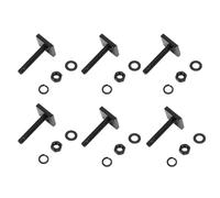 KIMISS 6 Pernos con Ranura en T para Barra Transversal de Portaequipajes, M6 X 35 Mm, Cuatro Cabezas Cuadradas, Herrajes Deslizantes de Acero Inoxidable 304, Tamaño de Base de 0,79 X