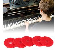 KIMISS 90 Juntas de Anillo de Piano, Accesorios para Herramientas de Afinación de Lana Suave, Juntas de Anillo de Lana de Piano Rojas de 1 Mm de Espesor para Mejorar la Calidad del Sonido