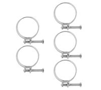 KIMISS Abrazadera de Tubo de Doble Alambre, Clamp/Holder de Tubo de Acero Inoxidable Ajustable para Uso Industrial + 5 Abrazaderas de Manguera de Doble Alambre + Abrazadera de Resorte para de (59-65