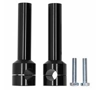 KIMISS Abrazaderas para Elevadores de Manillar de 25 Mm, Kit de Adaptador de Abrazadera de Montaje de Elevadores de Barra de Manillar de Aleación de Aluminio para Motocicleta (negro)