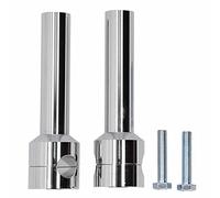 KIMISS Abrazaderas para Elevadores de Manillar de 25 Mm, Kit de Adaptador de Abrazadera de Montaje de Elevadores de Barra de Manillar de Aleación de Aluminio para Motocicleta (cromo)