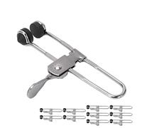 KIMISS Abrazaderas Universales de Acero Inoxidable con Acción en L, 10 Abrazaderas de Palanca, Herramientas Manuales Multifuncionales, Clips de Montaje para Azulejos Suspendidos a Prueba de