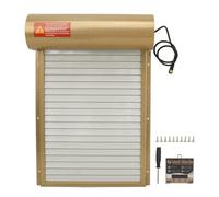 KIMISS Abridor Automático de Puerta de Gallina con Pantalla LED y Pantalla LED - Metal con Batería y Plástico para la Puerta de Pollo Automática, Patos Goose - Cooperativas de Aves de Corral (Gold)