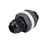 KIMISS Accesorio de Mamparo de Celda Adaptador de Celda de Recto de Aluminio 8AN a 8AN | Grado Aeronáutico Ligero 6061-T6 | Clasificación de Presión de 4000 Psi y Revestimiento Anticorrosión