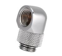 KIMISS Accesorio de Refrigeración por Agua para PC de 90 Grados, Conector de Púa de Codo con Rosca G1/4 de Dos Toques para Tubos Blandos y Duros, Antifugas con Anillo de Silicona