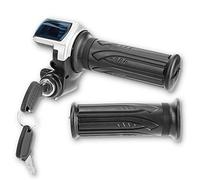 KIMISS Acelerador Media Rotación 36V con LED y Llave, para Bicicletas/Scooters Eléctricos, Grip Ergonómico, Indicador de Potencia
