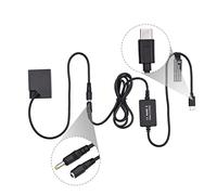 KIMISS Acoplador NP-W126, BateríA Simulada Tipo C con Cable de Carga Rápida PD para XA2 A3 T20 T10 XT30, Tiempo de Grabación Extendido para FotografíA, Luz Indicadora, Salida de 8,4 V