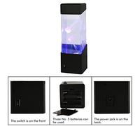 KIMISS Acuario de Medusas con Luces LED Que Cambian de Color - Tank de Pescado de Simulación para Decoración Relajante del Hogar - Decoración de Vida Submarina de Batería/USB (Silver)