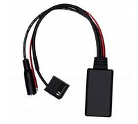 KIMISS Adaptador de Cable de Radio Auxiliar para Automóvil Adaptador Auxiliar Inalámbrico 5.0 Micrófono Incorporado Consola de Botón de Radio de 12 Pines
