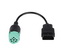 KIMISS Adaptador de cable diagnóstico OBD2, para, conversión de 9 a 16 pines, interfaz para scanner de motores diésel, cable adaptador para camiones
