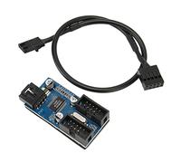 KIMISS Adaptador de Concentrador Divisor de Cabezal USB 2.0 de 9 Pines para Placa Base: Expansión de 1 a 2 para una Fuente de Alimentación Estable, Plug and Play para una Conectividad Eficiente del