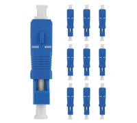 KIMISS Adaptador de Fibra óptica SC Macho a LC Hembra - Convertidor óptico Monomodo de Alta Precisión de 10 Piezas para Aplicaciones de Telecomunicaciones y Redes
