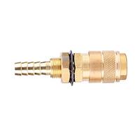 KIMISS Adaptador de Gas Refrigerado por Agua, Conector de Manguera Rápido, Equipo de Soldadura TIG para Antorcha de Soldador MIG (Color latón)