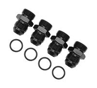 KIMISS Adaptador de Llamarada 8AN para Bomba de de Enfriador de Aceite - 4 Piezas ORB Macho de Aleación de Aluminio 1500PSI O Ring Boss Macho (8AN ORBE a)