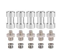 KIMISS Adaptador de Tornillo Convertidor de 15 Piezas 1/4 a 3/8, Accesorios de Soporte de Lámpara de Luz Flash de la Cámara de Metal, Mecanizado CNC, Rosca Precisa,