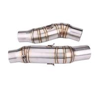 KIMISS Adaptador de tubo intermedio de para Z1000 2010-2014, conexión de 51mm, acero inoxidable, fácil instalación, tubo de enlace para silenciador