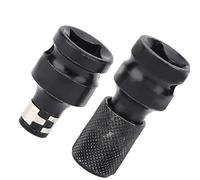 KIMISS Adaptador de Vaso Hexagonal de 1/2 Pulgada a 1/4 Pulgada - Kit Convertidor de Llave de Impacto con Portabrocas de Liberación Rápida para Herramientas Eléctricas y Neumáticas