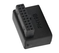 KIMISS Adaptador del Panel Frontal USB 3.0 90 ° Codo Cebolla Vertical 19PIN a 20PIN Encabezado PC Plotera - Compatible con Ajuste, (Estilo B)