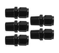 KIMISS Adaptador Macho 6AN a 3/8 NPT - Aleación de Aluminio para Líneas de, Accesorio de Manguera Recto Duradero de 5 Piezas