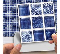 KIMISS Adhesivo para Azulejos Adhesivo Impermeable para Azulejos 18 Piezas Adhesivos de Transferencia de Azulejos de Mosaico Baño Cocina DIY Hogar (10 Cm * 10 Cm) (Mts013) (003)