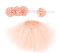 KIMISS Adorable Falda de Tul y Diadema Recién Nacida para bebé - Propiedad de Fotografía y Vestido para Niños de 0-1 Años (Cien dias)