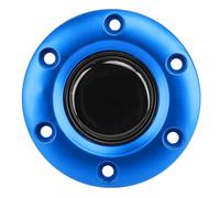 KIMISS Agarre Mejorado y Tapa Central para Volante de Coche, Accesorios para Ruedas Interiores, Interruptor de Botón de Bocina Cómodo para 6 Orificios, Rojo con Diseño Moderno, Durabilidad (Blue)