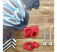 KIMISS Ajustador del Tensor de la Bicicleta - Sujetador de Aleación de Aluminio para Bicicletas Plegables y de una Sola Velocidad - Ligero y Duradero (rojo)