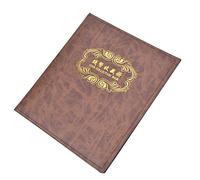 KIMISS Álbum de Monedas de Gran Capacidad - Álbum de Monedas de 3 Orificios Libro de Colección de Billetes de Papel Funda de Cuero de PU Soporte de Recolección para Coleccionistas (BROWN)