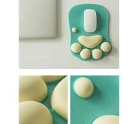 KIMISS Alfombrilla de Ratón con Diseño de Pata de Gato Cfor OMPuter Alfombrilla de Ratón de Tela Alfombrilla de Ratón con Diseño de Pata de Gato Alfombrilla de Ratón Ergonómica con (Blue Green (con