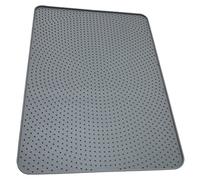KIMISS Alfombrilla de Silicona para Alimentación de Mascotas, para Comida y Agua, Impermeable y Antideslizante, con Bordes Elevados, Fácil de Limpiar (Gray)