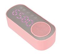 KIMISS Altavoz Despertador con Radio FM, Pantalla de Espejo LED, Carga Micro USB, Lectura de Reloj Digital y Uso en Viajes