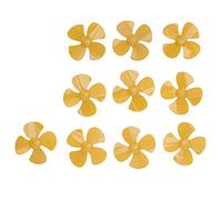 KIMISS Alto Rendimiento 10 Piezas 80 Mm 4 Cuchillas Hélice Plástico Accesorios De Modelo De Juguete Giratorio con Orificio De 2 Mm - para Barcos RC Y Juguetes De Bricolaje (Yellow)