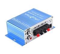 KIMISS Amplificador Estéreo para Automóvil de 4 Canales Carcasa de Aleación de Aluminio Mini Amplificador Automático para Automóvil Digital HiFi Audio Música (Azul)
