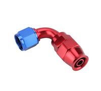 KIMISS AN6 Conector para manguera de combustible, 90 grados con enclavamiento por, para sistemas de aceite y gas, ajuste push-on, accesorio de extremo