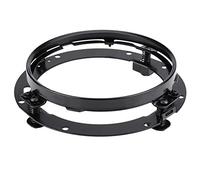 KIMISS Anillo de extensión para faro de moto de 7 pulgadas, soporte de montaje negro electrochapado, compatible con, anillo decorativo para faro redondo