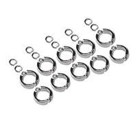 KIMISS Anillos para Patas de Pájaros para Loros, Accesorios de Clamp/Holder de Apertura Ajustable para Entrenamiento de Vuelo, Juego de Aleación Duradera de 10 Uds. (7 ID: 17,3 mm/0,68 Pulgadas,