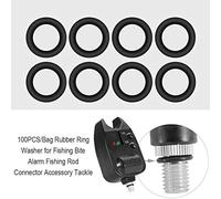 KIMISS Anillos Tóricos de Pesca, 100 Piezas de Arandela de Anillo de Goma para Herramientas de Alarma de Mordida, Conector de Varilla, Aparejos de Accesorios