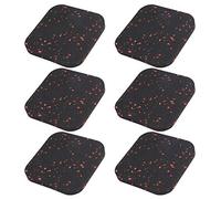 KIMISS Apto para Alfombrilla para Cinta de Correr, 6 uds., Equipo de Ejercicio de Goma, Alfombrillas con Aislamiento Acústico para Gimnasio y Uso Doméstico (Negro Rojo)